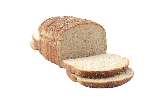 isolated whole meal bread. png file