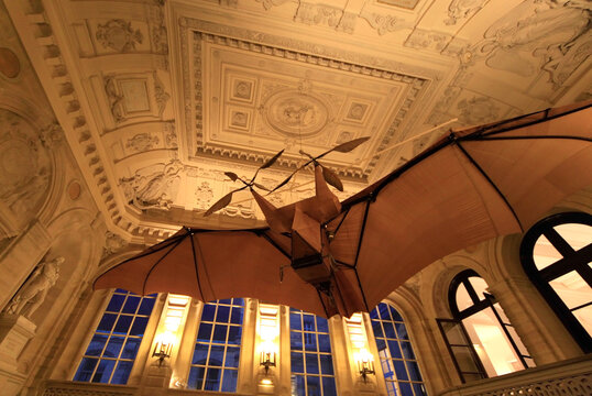 Clement Ader airplane, museum of arts and metiers, paris, france
