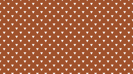 white colour triangles pattern over sienna brown useful as a background
