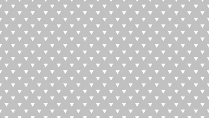 Foto op Plexiglas white colour triangles pattern over silver grey useful as a background © Claudio Divizia
