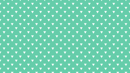 white colour triangles pattern over medium aquamarine green useful as a background