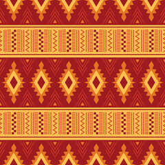 Tribal seamless pattern. Ethnic print. African geometric background. 