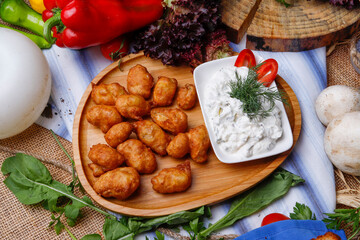 seafood with side dish