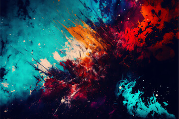 Plakat texture Abstract grunge art background texture with colorful paint splashes. texture hd ultra definition