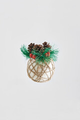 New year Christmas tree ornament object isolated style.