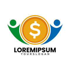 human and money logo design