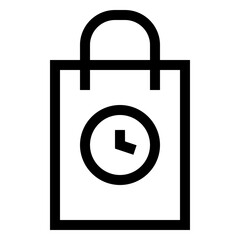 shopping bag icon vector line