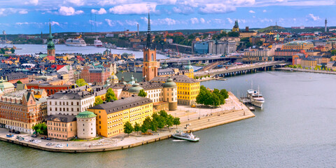 Riddarfjärden, Cityscape View, Old Town, Stockholm, Sweden, Scandinavia, Europe