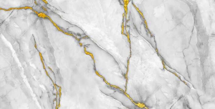 White marble texture background with golden veins. Cloudy onyx marble granite for ceramic slab tile, wallpaper, laminate. Thassos polished quartzite. Marble statuario granite slabs or tiles. © Nicolas Parto