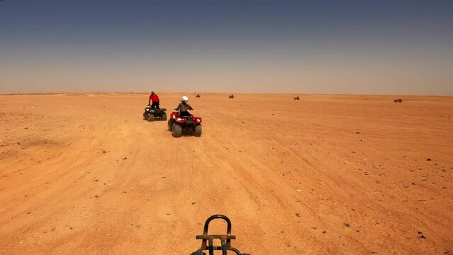 Quad Bikes Driving at Safari Desert in Hurghada, Egypt