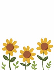 Obraz premium sunflower on white background