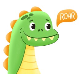 lovely hand drawn dinosaur