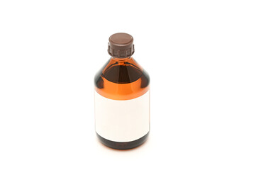 glass bottle with chemical liquid