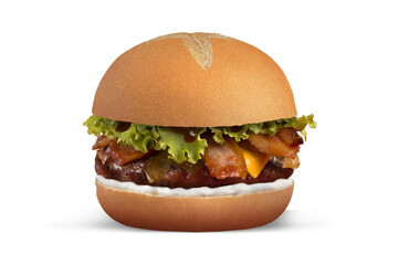 hamburger isolated on white
