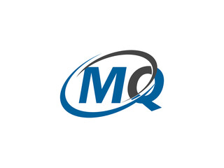 MQ letter creative modern elegant swoosh logo design