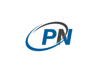 Fototapeta premium PN letter creative modern elegant swoosh logo design