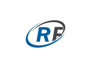 RF letter creative modern elegant swoosh logo design