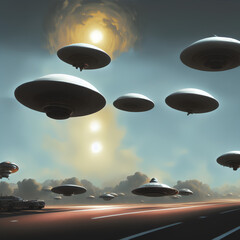 ufo in the sky