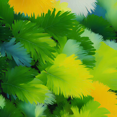 background with leaves pattern summer colors 