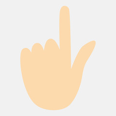 Index finger isolated showing an important message