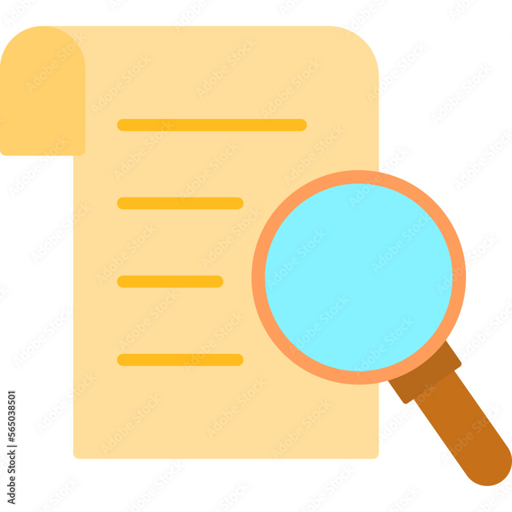 Sticker research report icon