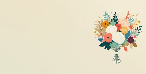 International women's day banner with copy space generative ai