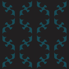 seamless black victorian geometric pattern with mosaic ornament