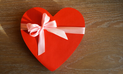 valentine's day. Holiday of all lovers. a box for sweets and gifts in the shape of a heart....