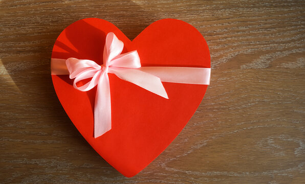 valentine's day. Holiday of all lovers. a box for sweets and gifts in the shape of a heart. background for decoration for the holiday of love. The 14th of February.