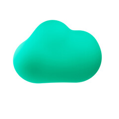 Realistic Cloud 3D . Concept of Cloud on isolated on minimal background . 3d Rendering