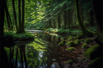 Beautifull deep forest View 