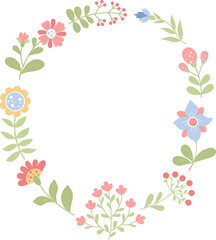 round flower frame.