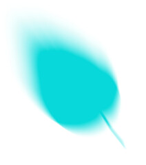 Tropical flower leaf plant blur effect mesh, modern contemporary surreal style design clip art in bright color, isolated png image