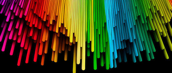 Colored stripes lines abstract background. Generative AI	
