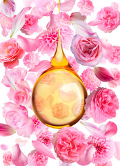 explosion of pink flowers background