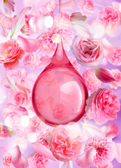 explosion of pink flowers background