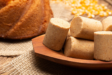 Junina party candy table, peanut candy called 
