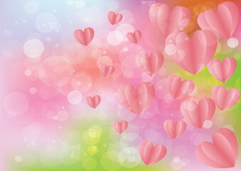 pink paper heart background