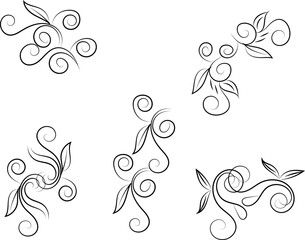 Swirl Leaf Ornament Svg Bundle