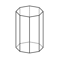 Octagonal prism geometric shape