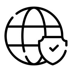 internet security line icon