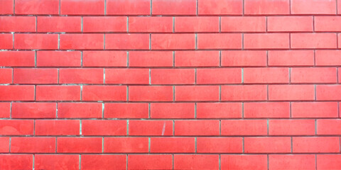 brick wall background in red color.