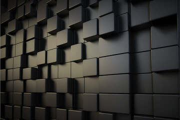 texture Futuristic, High Tech, dark background, with a rectangular block structure. Wall texture with a 3D rectangle tile pattern. 3D render  texture hd ultra definition