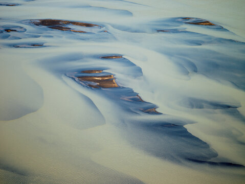 Sandbanks on &Atilde;&ndash;lfus&Atilde;&iexcl; river in south Icealnd