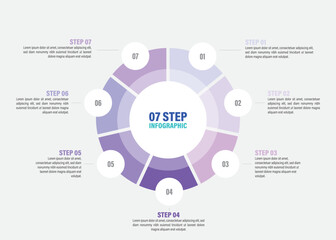 Pie charts for infographics. Elements with 1, 2, 3, 4, 5, 6, 7, 8, 9, 10 steps, options.