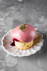 Terrine of foie gras on plate