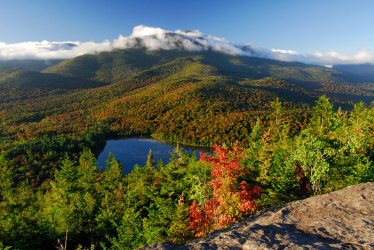 Mount Algonquin and Heart Lake, Adirondack Park, New York, USA