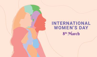 International women's day vector illustration.