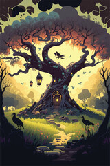 Fototapeta premium Enchanted tree house