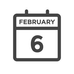 February 6 Calendar Day or Calender Date for Deadlines or Appointment